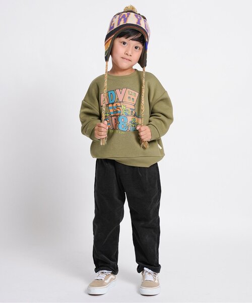 F.O.KIDS（エフオーキッズ）の「【ジュニア対応】カラバリグラフィックトレーナー（スウェット・キッズ・ブラウン/レインボー/レッド/ネイビー/パープル/イエロー/オフホワイト/ターコイズブルー/ブラック/カーキ・80/90/100/110/120/130/140）」の11枚目の写真