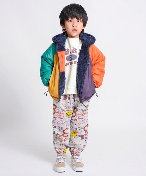 F.O.KIDS（エフオーキッズ）の「【ジュニア対応】カラバリグラフィックトレーナー（スウェット・キッズ・ブラウン/レインボー/レッド/ネイビー/パープル/イエロー/オフホワイト/ターコイズブルー/ブラック/カーキ・80/90/100/110/120/130/140）」の18枚目の写真