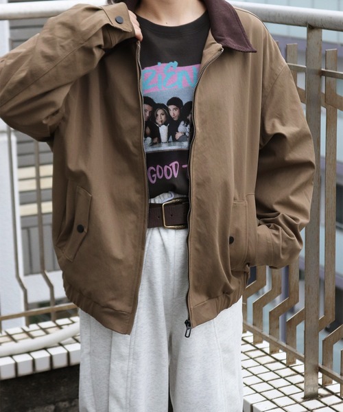 WESTSEA(ウエストシー)の「コーデュロイ襟 ブルゾン(ブルゾン・メンズ・ベージュ/ブラック・M/L/XL)」の2枚目の写真