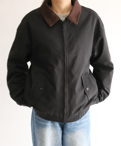 WESTSEA(ウエストシー)の「コーデュロイ襟 ブルゾン(ブルゾン・メンズ・ベージュ/ブラック・M/L/XL)」の16枚目の写真
