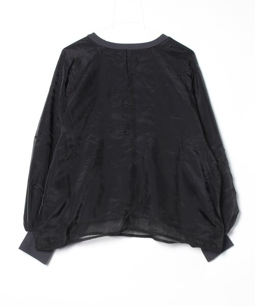 ROSE BUD(ローズバッド)の「SHEER PANEL SWEAT SHIRT(スウェット・レディース・ブルー/ネイビー/ホワイト・ONE SIZE)」の8枚目の写真