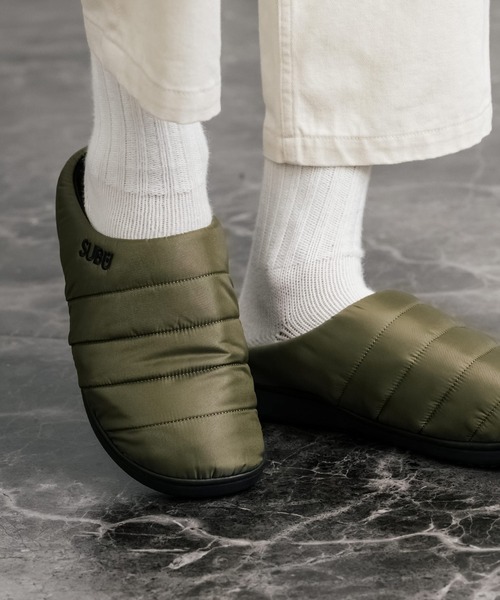 SUBU（スブ）の「SUBUスブ サンダル F-line/ワンポイントロゴ刺繍モックシューズスリッポンスリッパ（サンダル・メンズ・グレー/シルバー/カーキ/ブラウン系/ブラック/ダークブラウン/ドット/ベージュ・1/3/2）」の6枚目の写真