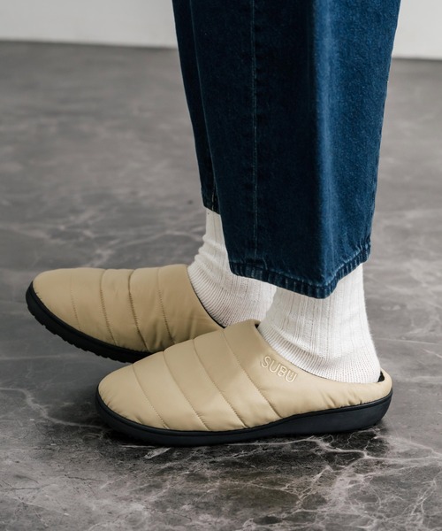 SUBU（スブ）の「SUBUスブ サンダル F-line/ワンポイントロゴ刺繍モックシューズスリッポンスリッパ（サンダル・メンズ・グレー/シルバー/カーキ/ブラウン系/ブラック/ダークブラウン/ドット/ベージュ・1/3/2）」の18枚目の写真