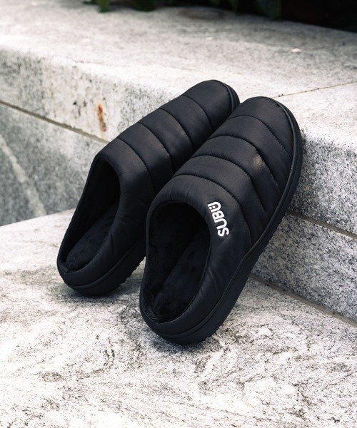 SUBUスブ サンダル F-line/ワンポイントロゴ刺繍モックシューズ