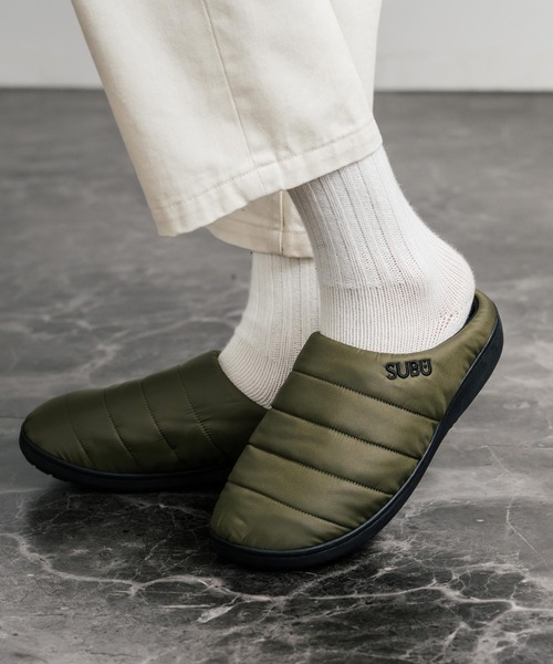 SUBU（スブ）の「SUBUスブ サンダル F-line/ワンポイントロゴ刺繍モックシューズスリッポンスリッパ（サンダル・メンズ・グレー/シルバー/カーキ/ブラウン系/ブラック/ダークブラウン/ドット/ベージュ・1/3/2）」の21枚目の写真