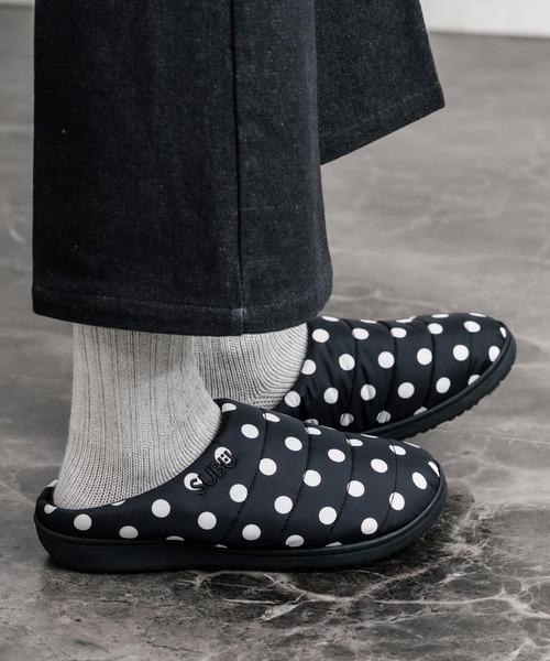 SUBUスブ サンダル F-line/ワンポイントロゴ刺繍モックシューズ