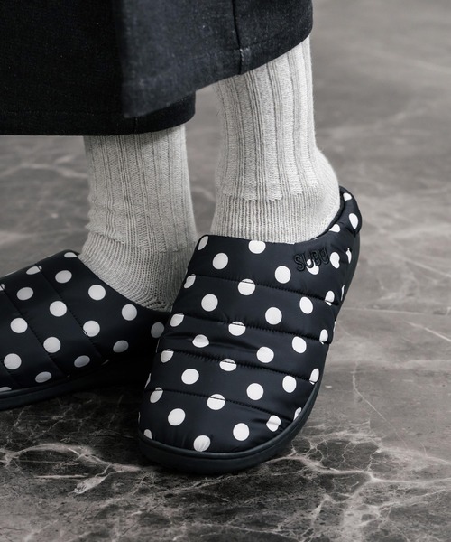 SUBUスブ サンダル F-line/ワンポイントロゴ刺繍モックシューズ