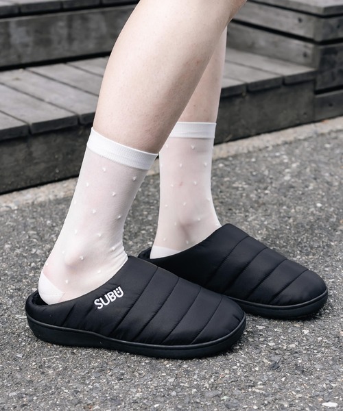 SUBU（スブ）の「SUBUスブ サンダル F-line/ワンポイントロゴ刺繍モックシューズスリッポンスリッパ（サンダル・メンズ・グレー/シルバー/カーキ/ブラウン系/ブラック/ダークブラウン/ドット/ベージュ・1/3/2）」の9枚目の写真