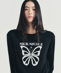 BOLD BUTTERFLY JAQUARD KNIT_BLACK