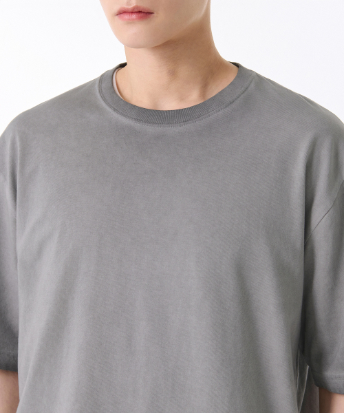 MUSINSA STANDARD（ムシンサスタンダード）の「ルナダイングリラックスドクルーネックTシャツ[ライトグレー]（Tシャツ/カットソー・メンズ・その他・SMALL/MEDIUM/LARGE/X-LARGE/XX-LARGE/XXX-LARGE）」の5枚目の写真