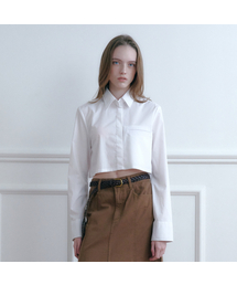 SALT AND CHOCOLATE（ソルトアンドチョコレート）の「SAC Logo Wrinkle Free Crop Shirt White 4W2317001（シャツ/ブラウス）」