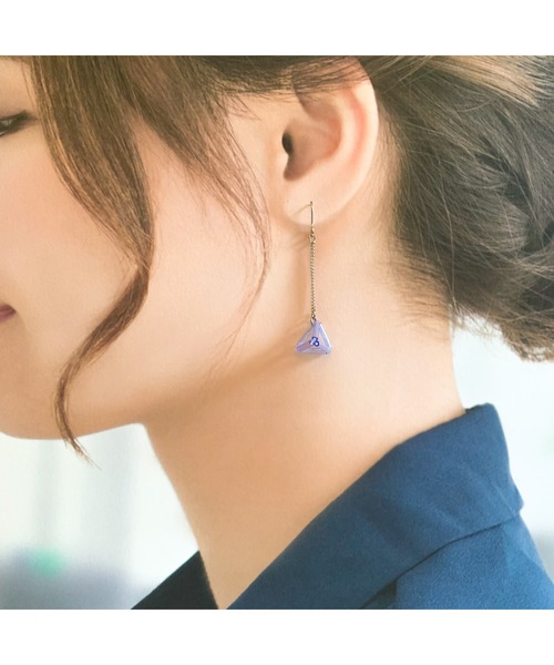 tone(トーン)の「【TOMEI LAB】ヒンメリ風 正四面体 揺れる ピアス(MA)(ピアス(両耳用)・レディース・ピンクゴールド/ライトブルー/ライトグリーン・FREE)」の11枚目の写真
