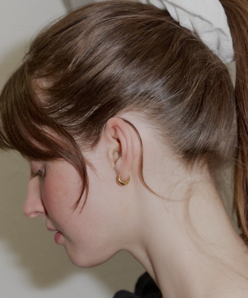 GIUNON(ジウノン)の「tiny drop hoop pierce / タイニードロップフープピアス(ピアス(両耳用)・レディース・シルバー/ゴールド・FREE)」の17枚目の写真