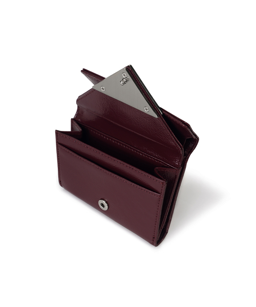FENNEC(フェネック)の「CRINKLE TRIANGLE DOCO WALLET - DEEP CHERRY(札入れ/マネークリップ・レディース・その他・FREE)」の4枚目の写真