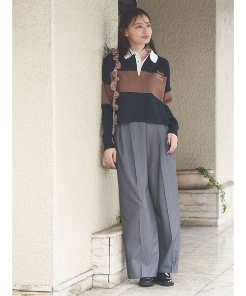 TONAL（トーナル）の「アシメベルトタックパンツ（その他パンツ・レディース・ベージュ/ブラウン/グレー・SMALL/MEDIUM）」の17枚目の写真