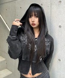 ヴィンテージフレイムクロップドパーカー