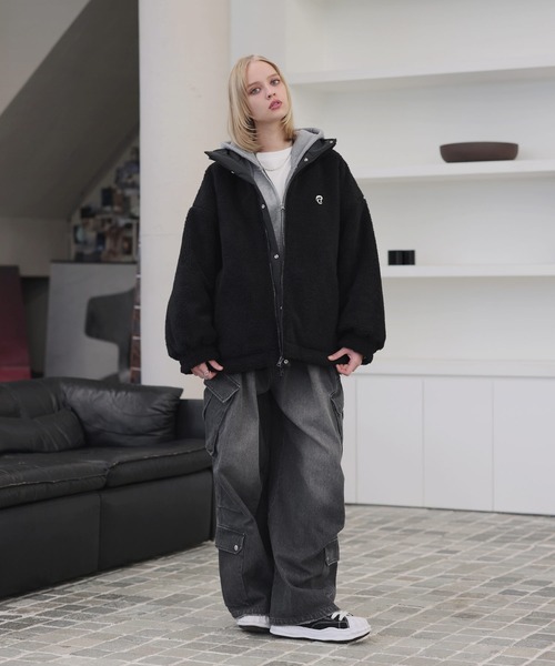 ROCHEM（ローシェン）の「ダブルジップ比翼デザイン裏ボアリバーシブル