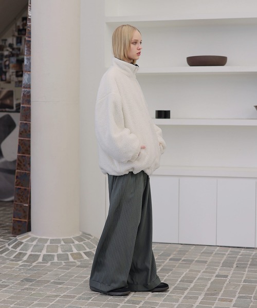 アドバンスド パック リバーシブル ダブルジップ 中綿 ジャケット サイズ6 Javaジャバコラボ》ふわり軽い着心地。JAVAマウンテン刺繍ダブルジップ