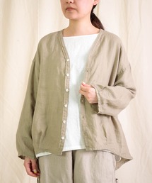 Brocante（ブロカント）の「[Brocante / ブロカント] リネンキャンバス カルディガンシャツ（シャツ/ブラウス）」