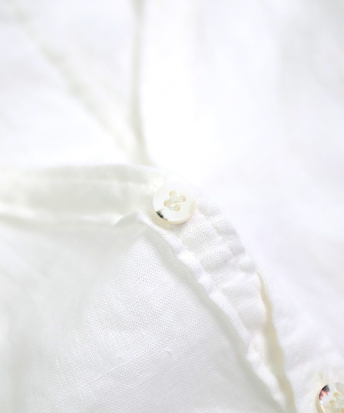 Brocante（ブロカント）の「[Brocante / ブロカント] リネンキャンバス カルディガンシャツ（シャツ/ブラウス・レディース・ベージュ/ラベンダー/ライトグレー/ホワイト/ブラック・2）」の8枚目の写真