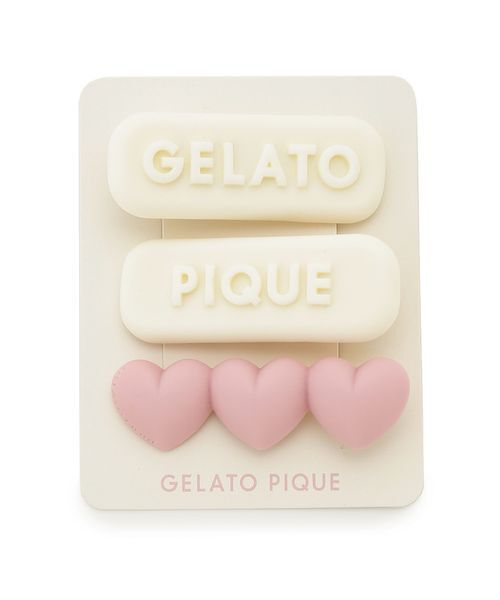 gelato pique（ジェラートピケ）の「ボリュームロゴヘアクリップセット（その他ルームウェア・レディース・アイボリー/ピンク・F）」の13枚目の写真