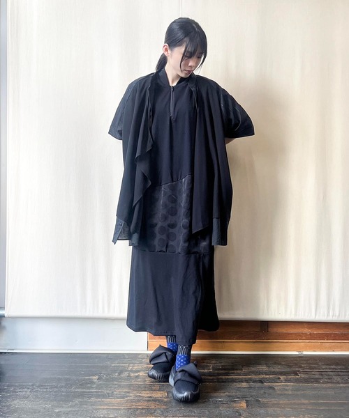 gomme(ゴム)の「切替ジップワンピース(Tシャツ/カットソー・レディース・ブラック・MEDIUM)」の20枚目の写真
