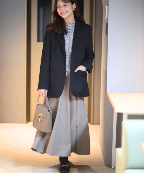Ehre style(エーレスタイル)の「くすみスエード調 惚れる"カタチ"(スカート・レディース・カーキ系1/ピンク・FREE)」の14枚目の写真