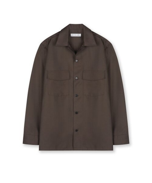 BESLOW(ビースロー)の「MILITARY CONVERTIBLE COLLAR SHIRTS MOCCA(シャツ/ブラウス・メンズ・その他・SMALL)」の1枚目の写真
