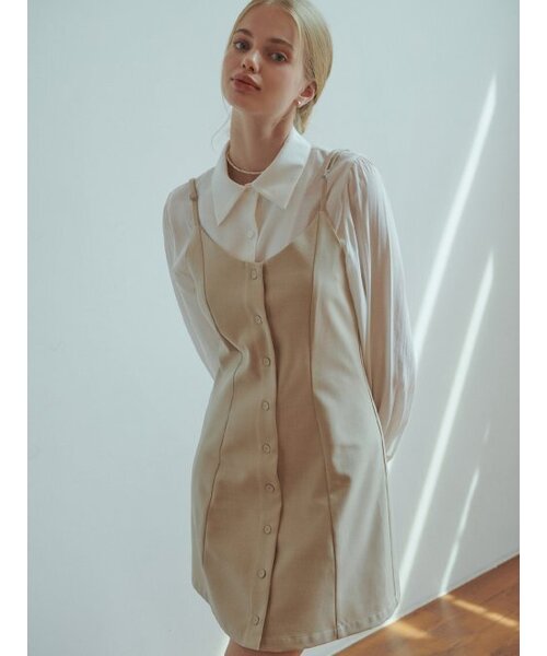 RE_L（リエル）の「Scone mini dress (beige)（ワンピース・レディース・その他・MEDIUM/SMALL）」の6枚目の写真