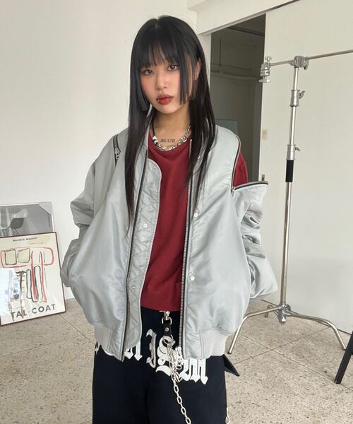 SCHISM INDUCING(スキズムインデューシング)の「ZIP BOMBER GREY(ブルゾン・レディース・その他・MEDIUM/LARGE)」の19枚目の写真