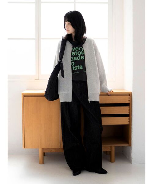 Ungrid(アングリッド)の「アンゴラ混ジップニットカーデ(カーディガン/ボレロ・レディース・レッド/ライトグレー/オフホワイト・FREE)」の11枚目の写真