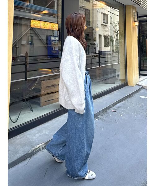 Ungrid(アングリッド)の「アンゴラ混ジップニットカーデ(カーディガン/ボレロ・レディース・レッド/ライトグレー/オフホワイト・FREE)」の21枚目の写真