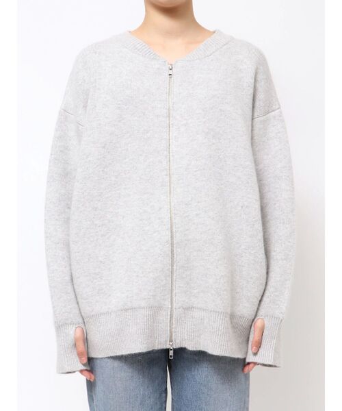 Ungrid(アングリッド)の「アンゴラ混ジップニットカーデ(カーディガン/ボレロ・レディース・レッド/ライトグレー/オフホワイト・FREE)」の22枚目の写真