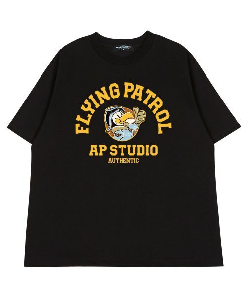 ASTRAL PROJECTION(アストラルプロジェクション)の「フロントフライングパトロールラウンドネック40番手二重織綿半袖Tシャツ_ブラック(Tシャツ/カットソー・レディース・その他・MEDIUM/LARGE)」の2枚目の写真
