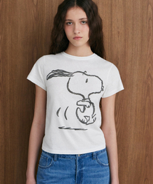 ムーブスヌーピーTシャツ(アイボリー)