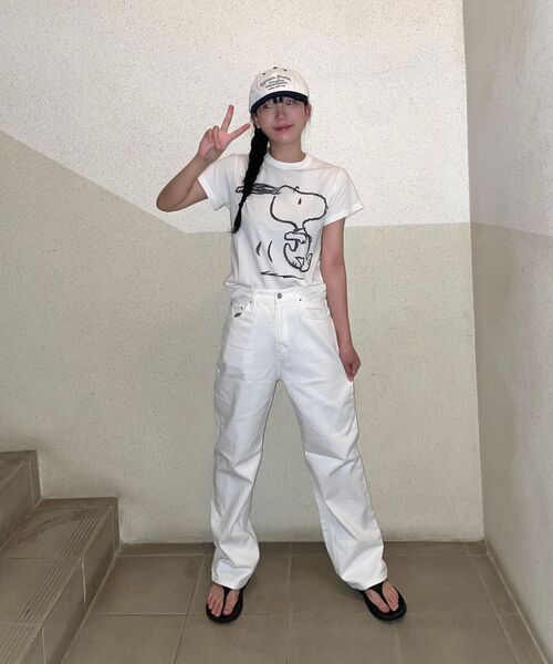 LADY VOLUME(レディーボリューム)の「ムーブスヌーピーTシャツ(アイボリー)(Tシャツ/カットソー・レディース・その他・SMALL/MEDIUM)」の8枚目の写真