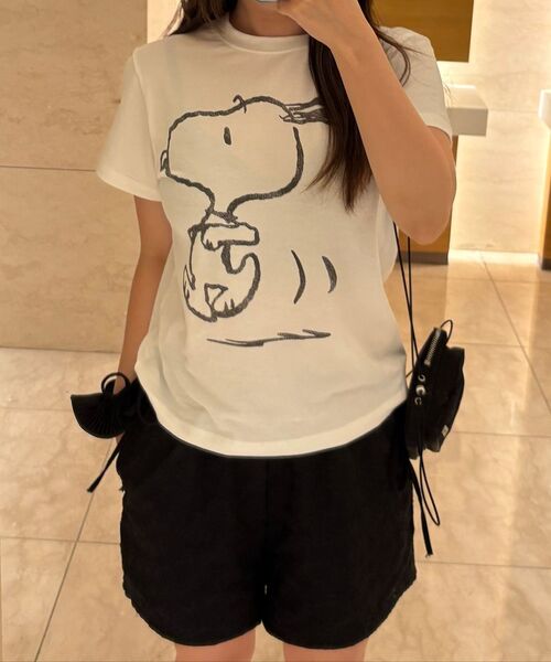 LADY VOLUME(レディーボリューム)の「ムーブスヌーピーTシャツ(アイボリー)(Tシャツ/カットソー・レディース・その他・SMALL/MEDIUM)」の3枚目の写真