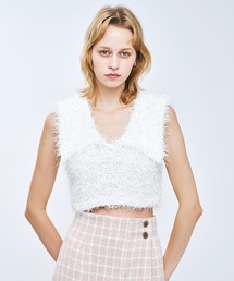 DEICY | リボンシャギーカラーニット(ニット/セーター)