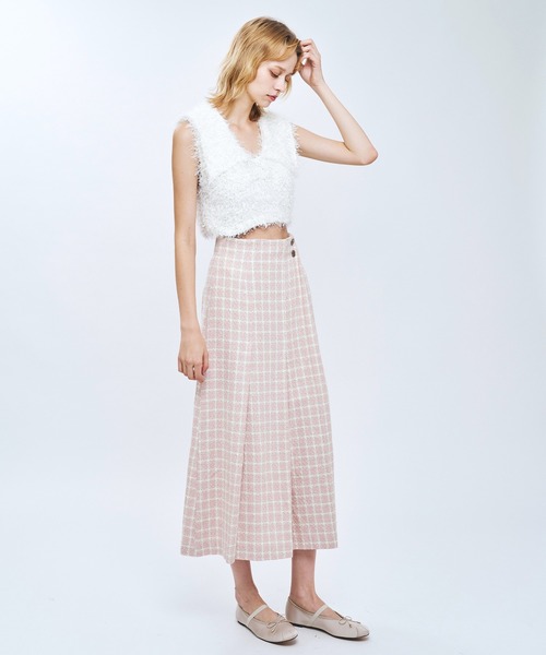 DEICY（デイシー）の「リボンシャギーカラーニット（ニット/セーター・レディース・ライトブルー/ラベンダー/オフホワイト・FREE）」の5枚目の写真