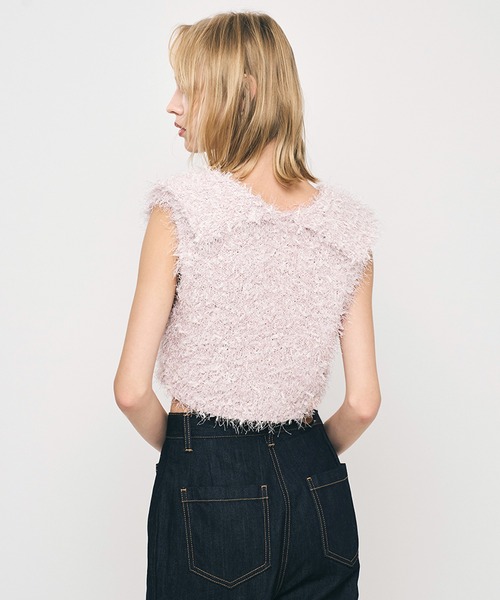 DEICY（デイシー）の「リボンシャギーカラーニット（ニット/セーター・レディース・ライトブルー/ラベンダー/オフホワイト・FREE）」の18枚目の写真