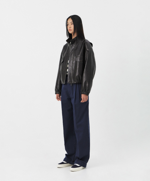 grove（グローブ）の「BASTON LEATHER ZIP-UP JACKET（ライダースジャケット・レディース・ブラウン・FREE）」の5枚目の写真