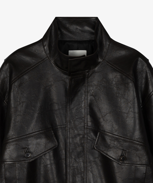grove（グローブ）の「BASTON LEATHER ZIP-UP JACKET（ライダースジャケット・レディース・ブラウン・FREE）」の2枚目の写真
