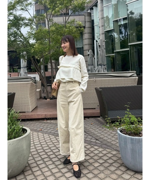 【前田ゆかセレクト】コーデュロイカーブパンツ