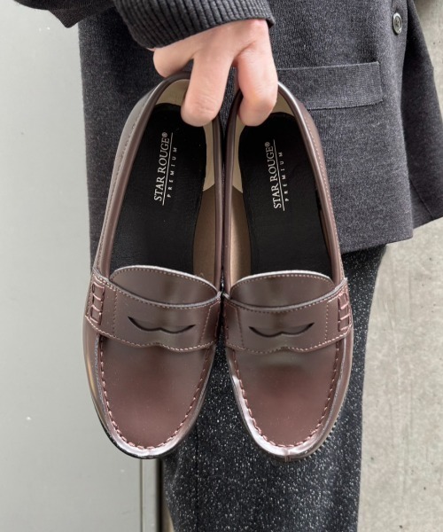 Shoes in Closet(シューズインクローゼット)の「スタンダード シンプル コイン ローファー 4158(ローファー・レディース・ダークブラウン/ブラック・24.5cm/24.0cm/23.0cm/22.5cm/23.5cm/25.0cm)」の2枚目の写真