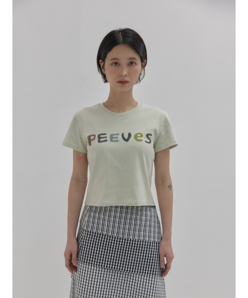 PEEVES PEEVES(フィブス フィブス)の「スキャンドニードルワーククロップドTシャツ / ライム(Tシャツ/カットソー・レディース・その他・FREE)」の1枚目の写真