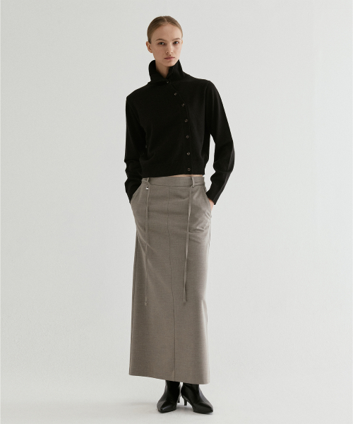 Wool Turtleneck Cardigan Black（カーディガン/ボレロ）｜FROMWHERE