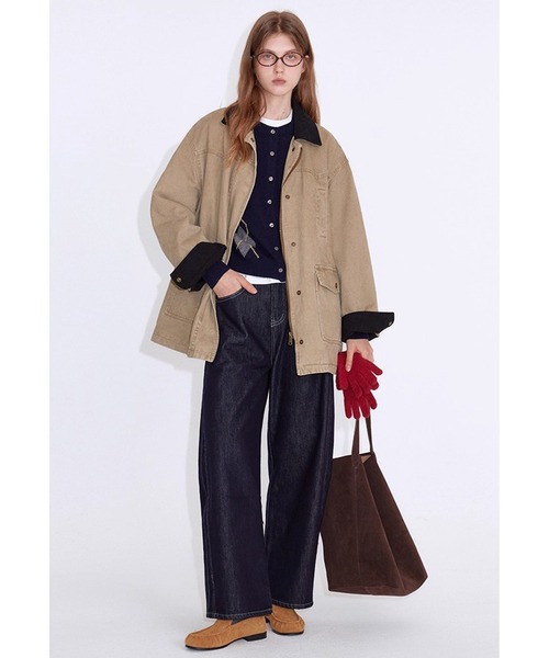 Fano Studios(ファノ ストゥディオズ)の「切り替え ヴィンテージライクコットンジャケット FD25M031【Fano Studios】【2025AW】(ミリタリージャケット・レディース・ベージュ・FREE)」の2枚目の写真