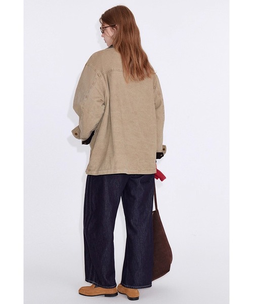 Fano Studios(ファノ ストゥディオズ)の「切り替え ヴィンテージライクコットンジャケット FD25M031【Fano Studios】【2025AW】(ミリタリージャケット・レディース・ベージュ・FREE)」の3枚目の写真
