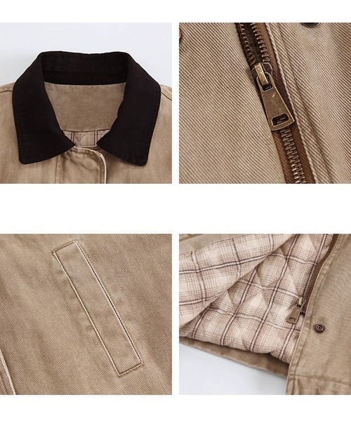 Fano Studios(ファノ ストゥディオズ)の「切り替え ヴィンテージライクコットンジャケット FD25M031【Fano Studios】【2025AW】(ミリタリージャケット・レディース・ベージュ・FREE)」の12枚目の写真