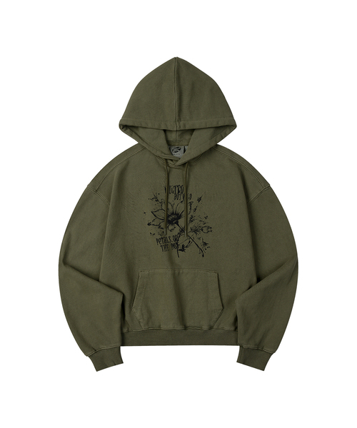 WILDROCK（ワイルドロック）の「ホリシーシュ ワイルドフラワーズ ピグメントオーバーサイズフード_5 COL（パーカー・レディース・ライトグレー/ピンク/ブルー/ダークカーキ/チャコール・SMALL/MEDIUM/LARGE/X-SMALL）」の3枚目の写真